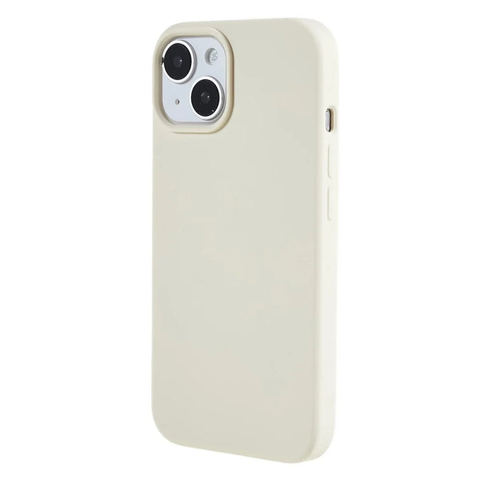 For iPhone 13 6.1 inch Shockproof Liquid Silicone Phone Case Back Protective Cover with Soft Lining - White - 2