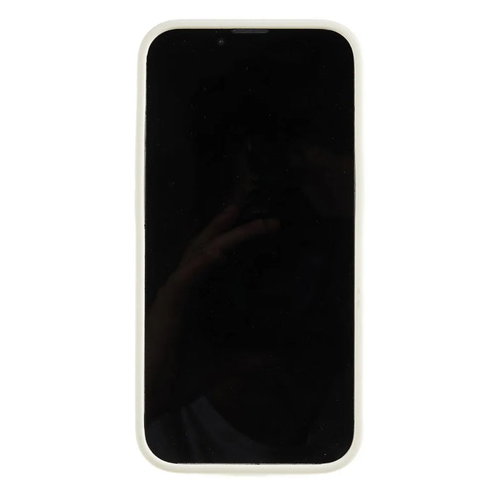 For iPhone 13 6.1 inch Shockproof Liquid Silicone Phone Case Back Protective Cover with Soft Lining - White - 3