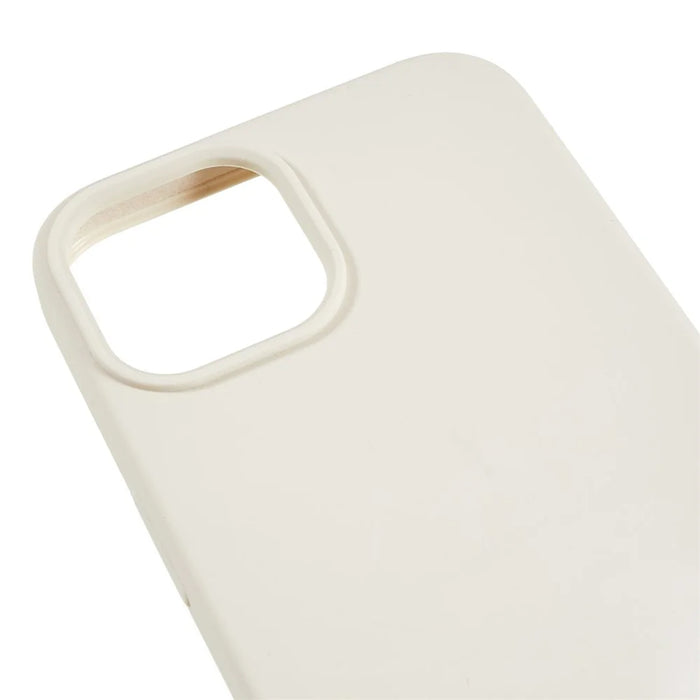 For iPhone 13 6.1 inch Shockproof Liquid Silicone Phone Case Back Protective Cover with Soft Lining - White - 5
