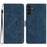 Leather Phone Case for Samsung Galaxy A54 5G Butterfly Imprinted Anti-drop Stand Shell Wallet Flip Cover - Blue - 1