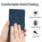 Leather Phone Case for Samsung Galaxy A54 5G Butterfly Imprinted Anti-drop Stand Shell Wallet Flip Cover - Blue - 6