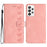 For Samsung Galaxy A52 5G / A52 4G / A52s 5G Drop-proof Butterfly Imprinted Shell Leather Wallet Stand Phone Case - Pink - 1