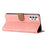 For Samsung Galaxy A52 5G / A52 4G / A52s 5G Drop-proof Butterfly Imprinted Shell Leather Wallet Stand Phone Case - Pink - 4