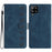 For Samsung Galaxy M32 (Global Version) 4G Butterfly Imprinted Phone Case Leather Wallet Flip Stand Cover - Blue - 1