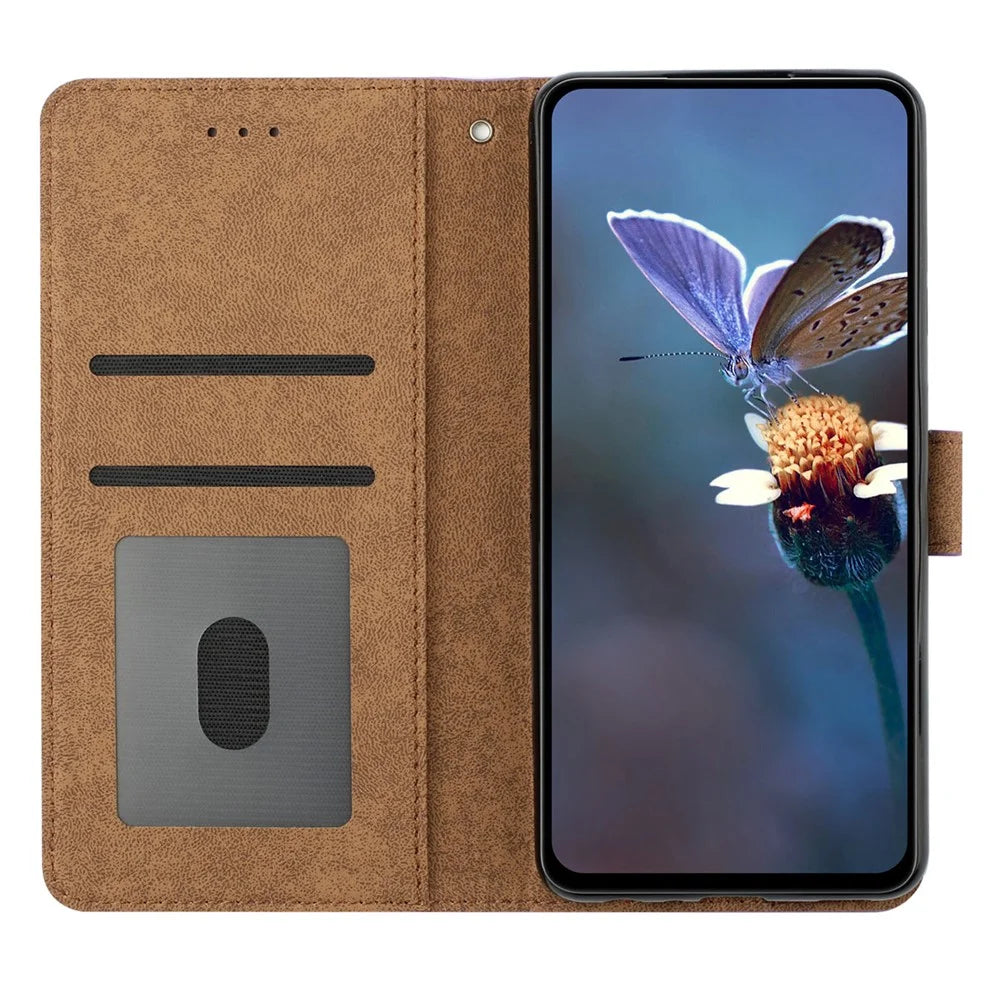 Butterfly Imprinted Phone Case for Samsung Galaxy M53 5G PU Leather Cover with Stand Wallet - Pink - 2