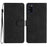 Leather Case for Samsung Galaxy A41 (Global Version) Butterfly Imprinted Phone Cover with Stand Wallet - Black - 1