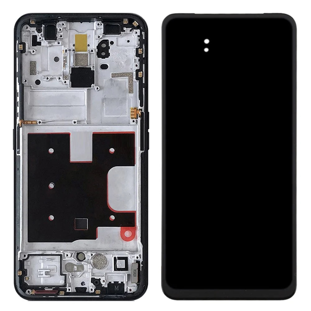 For OPPO Reno2 Z / Reno2 F Grade C OLED Screen and Digitizer Assembly + Frame Repair Part (without Logo) - Black - 1