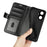 For Realme C55 Shockproof Crazy Horse Texture Phone Case PU Leather Wallet Flip Stand Cover - Black - 5