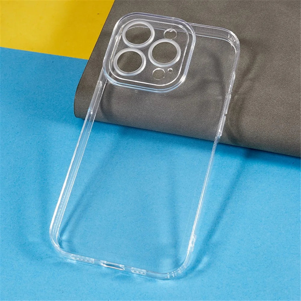 For iPhone 14 Pro Phone Case Clear Shock Absorption Thickened TPU Cover with Precise Cutout - 3