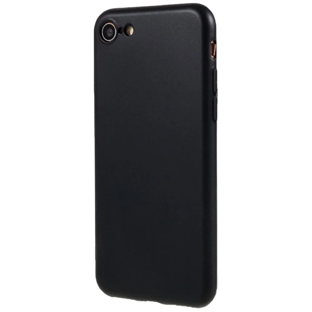 For iPhone 7 / 8 / SE (2022) / SE (2020) Glossy Back Cover Anti-scratch TPU Phone Case - Black - 3