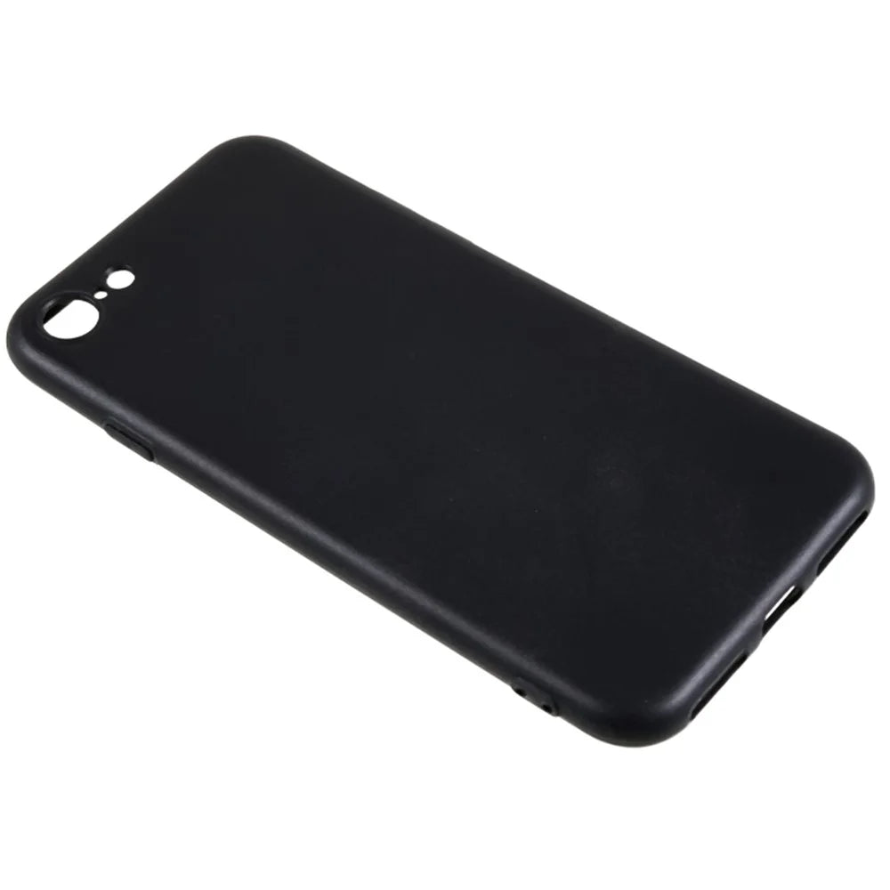 For iPhone 7 / 8 / SE (2022) / SE (2020) Glossy Back Cover Anti-scratch TPU Phone Case - Black - 5
