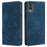 Anti-scratch Phone Cover for Nokia C32 RFID Blocking Textured Wallet Magnetic Leather Flip Stand Case - Blue - 1
