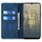 Anti-scratch Phone Cover for Nokia C32 RFID Blocking Textured Wallet Magnetic Leather Flip Stand Case - Blue - 2