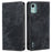For Nokia C12 4G / C12 Plus / C12 Pro PU Leather Mobile Phone Case Textured Anti-Drop Stand Wallet RFID Blocking Phone Cover - Black - 1