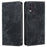 Textured Phone Cover for Nokia C22 RFID Blocking Shockproof Wallet Magnetic Leather Flip Stand Case - Black - 1