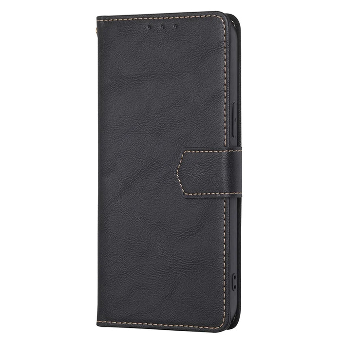 For Samsung Galaxy A54 5G Anti-Scratch Cowhide Texture Wallet Phone Case Leather RFID Blocking Stand Phone Cover - Black - 6