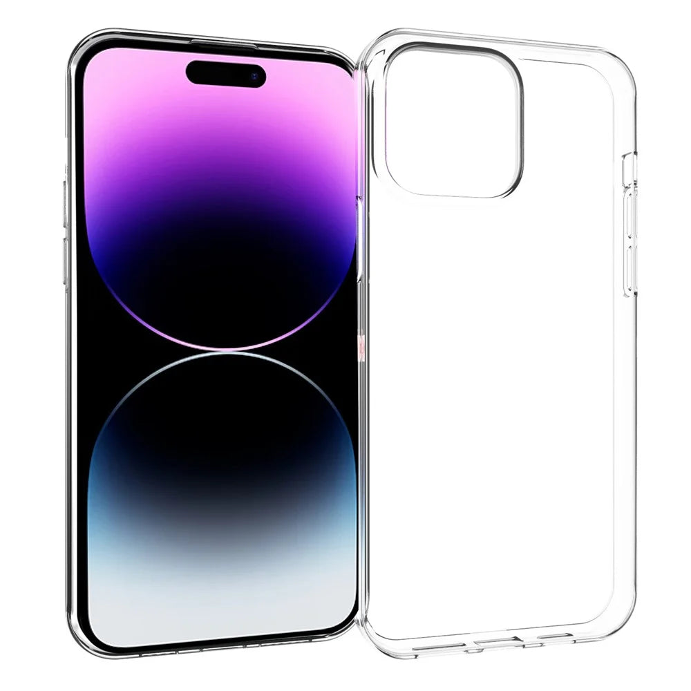 For iPhone 15 Pro Max Watermark-Free TPU Cell Phone Case Glossy Drop Resistant Mobile Phone Cover Shell - 1