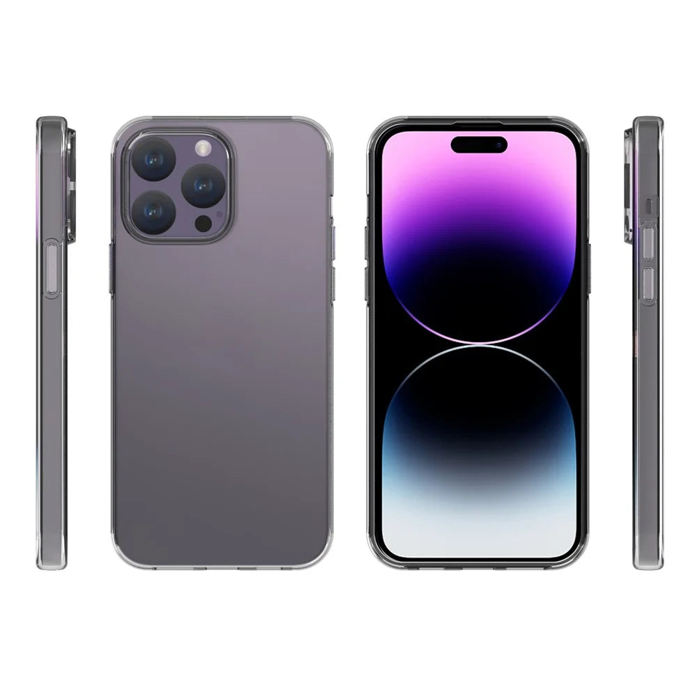 For iPhone 15 Pro Max Watermark-Free TPU Cell Phone Case Glossy Drop Resistant Mobile Phone Cover Shell - 5