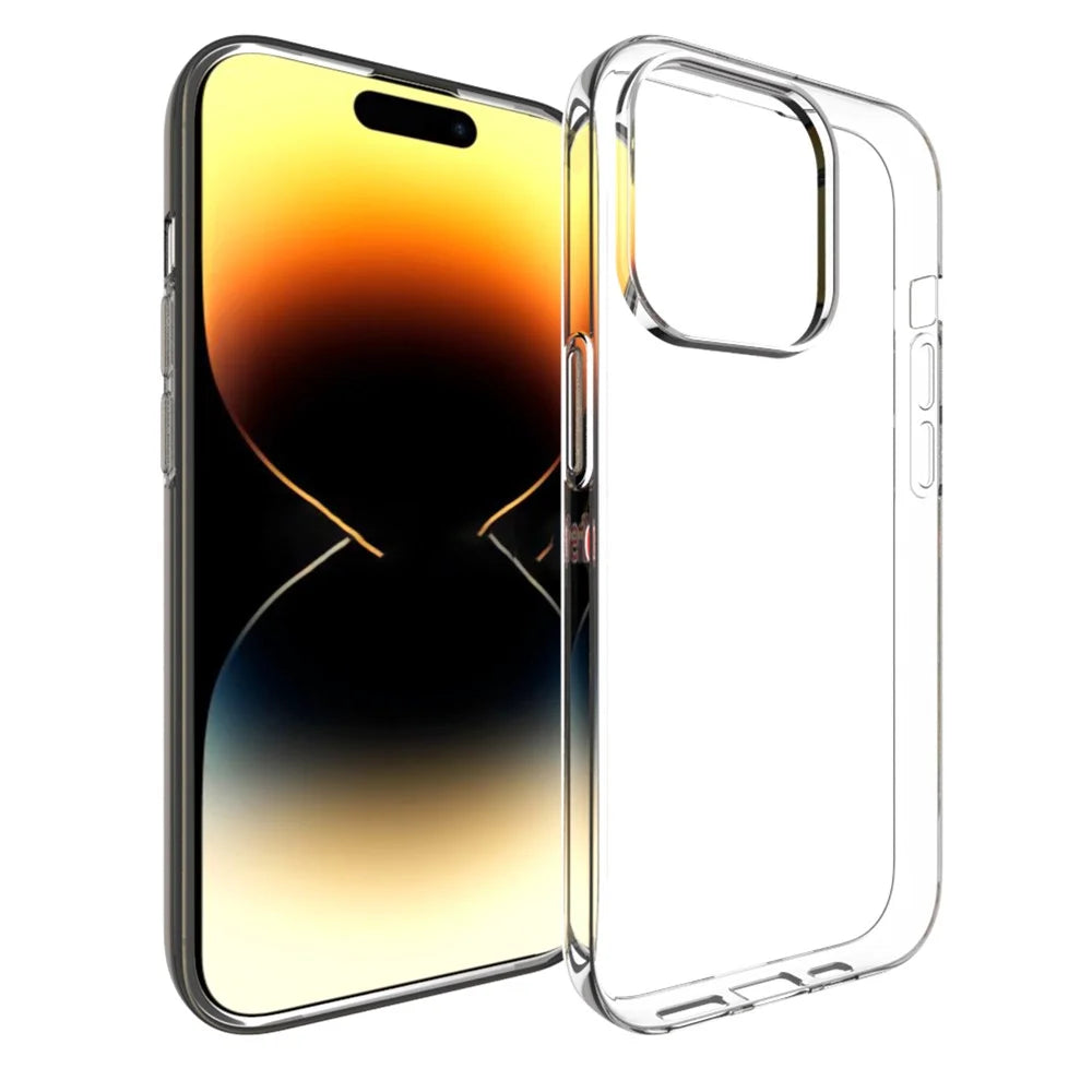 Watermark-Free TPU Phone Case for iPhone 15 Pro Drop Resistant Glossy Cell Phone Cover Shell - 1