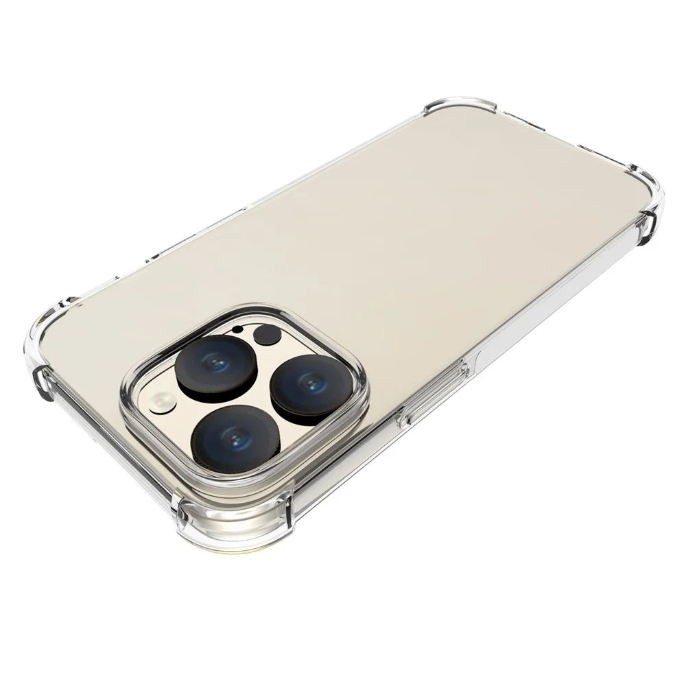 Phone Case for iPhone 15 Pro Anti-Slip Shockproof Four Corner Airbag Flexible TPU Phone Cover - 3