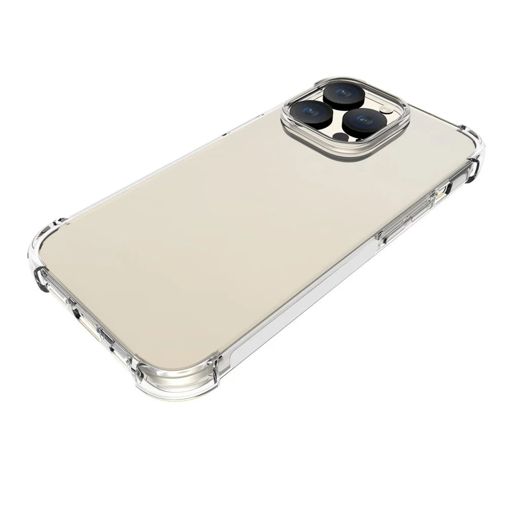 Phone Case for iPhone 15 Pro Anti-Slip Shockproof Four Corner Airbag Flexible TPU Phone Cover - 4
