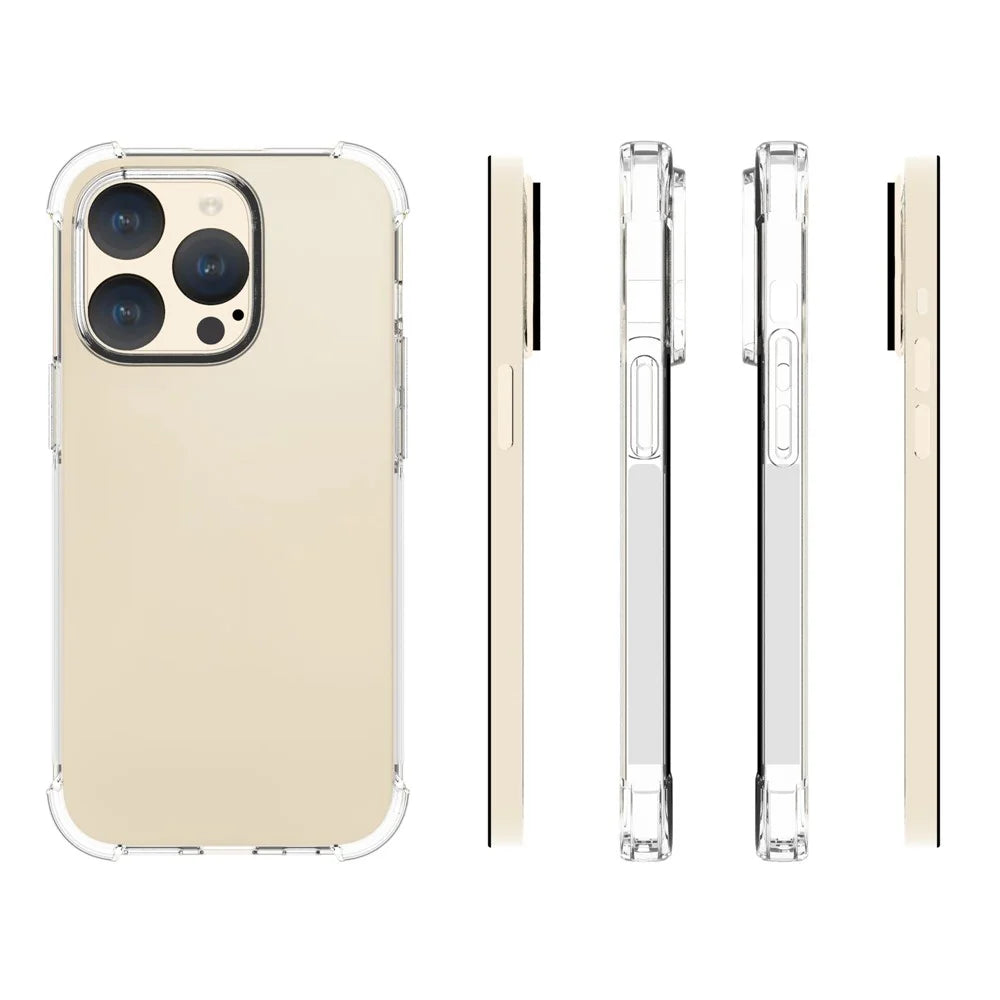 Phone Case for iPhone 15 Pro Anti-Slip Shockproof Four Corner Airbag Flexible TPU Phone Cover - 5