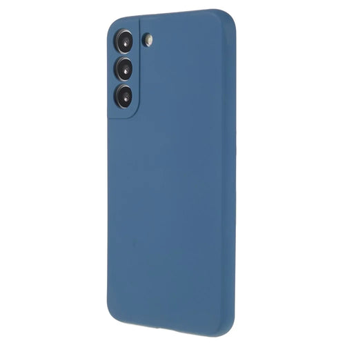 For Samsung Galaxy S21 FE 5G Rubberized TPU Phone Case Fiber Lining Anti-Scratch Cover - Sapphire - 1