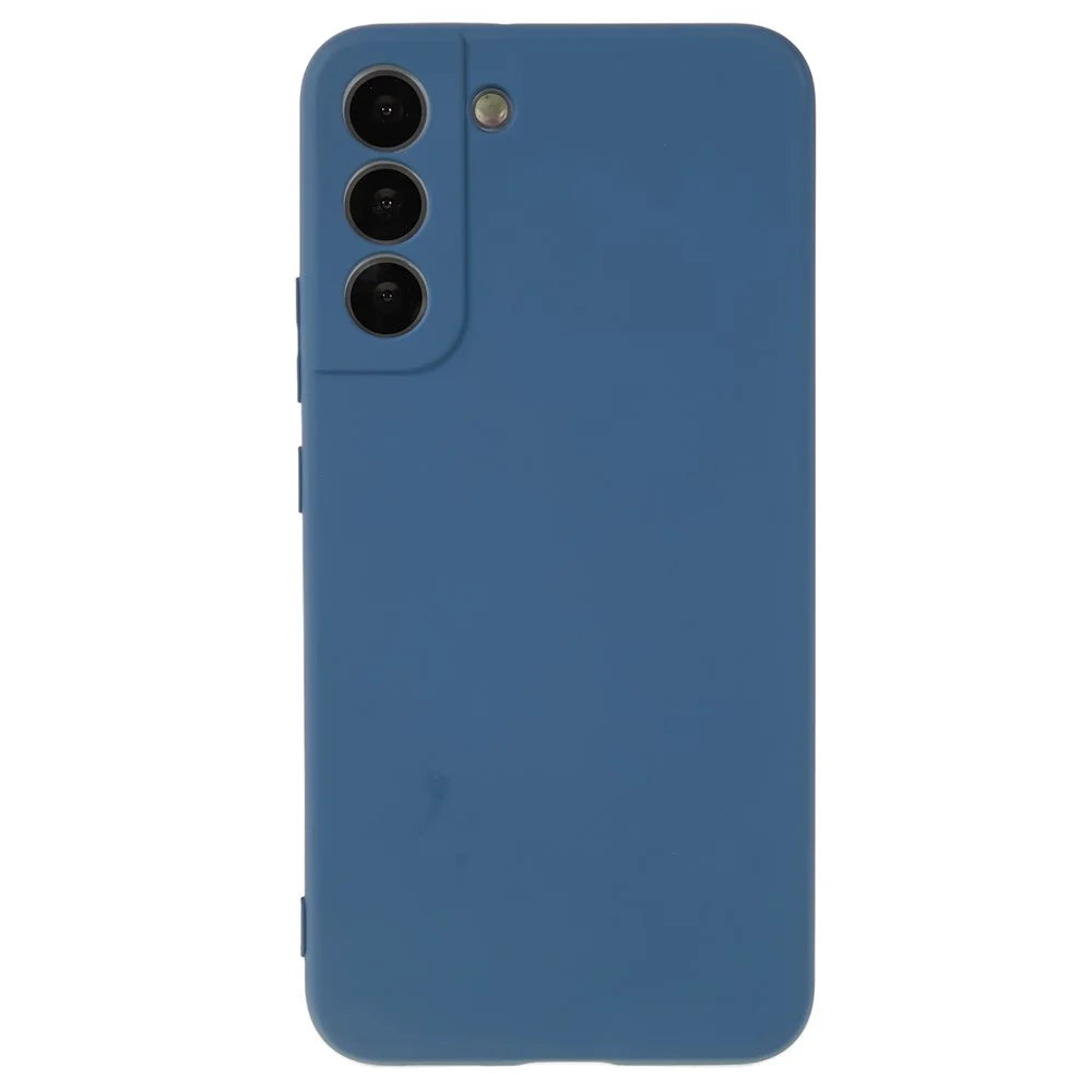 For Samsung Galaxy S21 FE 5G Rubberized TPU Phone Case Fiber Lining Anti-Scratch Cover - Sapphire - 3