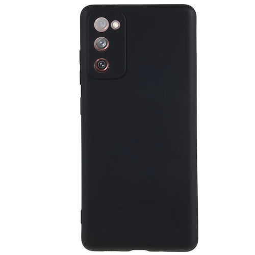 For Samsung Galaxy S20 Lite / S20 FE / S20 FE 5G / S20 FE 2022 Fiber Lining Rubberized TPU Cover Phone Case - Black - 1