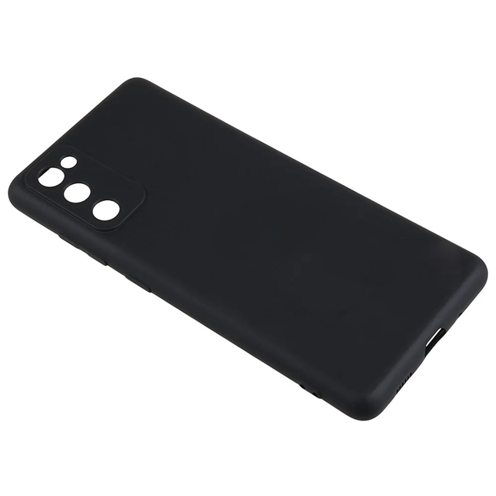 For Samsung Galaxy S20 Lite / S20 FE / S20 FE 5G / S20 FE 2022 Fiber Lining Rubberized TPU Cover Phone Case - Black - 4