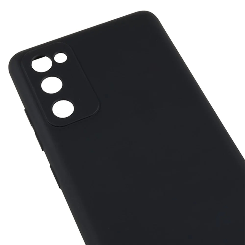 For Samsung Galaxy S20 Lite / S20 FE / S20 FE 5G / S20 FE 2022 Fiber Lining Rubberized TPU Cover Phone Case - Black - 5