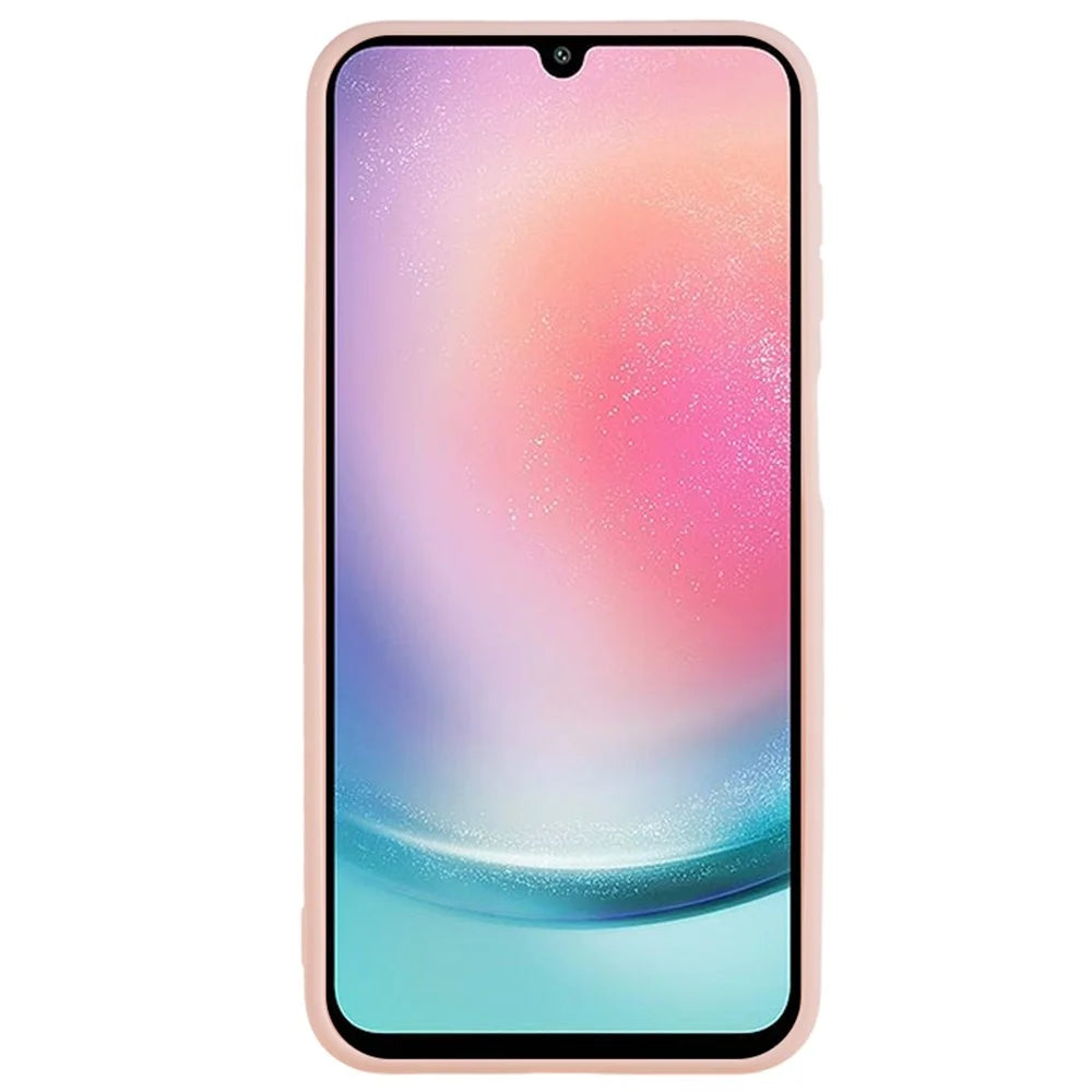 Back Shell for Samsung Galaxy A24 4G (162.1 x 77.6 x 8.3mm) Precise Cutout TPU Phone Case Straight Edge Phone Cover - Pink - 2