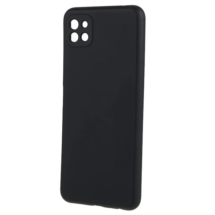 For Samsung Galaxy A22 5G (EU Version) Fiber Lining Rubberized TPU Cover Drop Resistant Phone Case - Black - 3