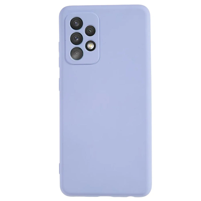 TPU Phone Case for Samsung Galaxy A32 4G (EU Version) Soft Fiber Lining Rubberized Phone Cover - Light Purple - 1