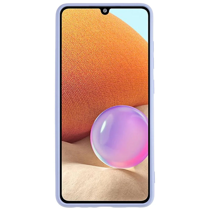 TPU Phone Case for Samsung Galaxy A32 4G (EU Version) Soft Fiber Lining Rubberized Phone Cover - Light Purple - 2