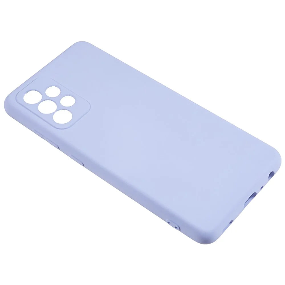 For Samsung Galaxy A32 5G / M32 5G Rubberized Phone Case Fiber Lining Scratch Proof TPU Back Cover - Light Purple - 4