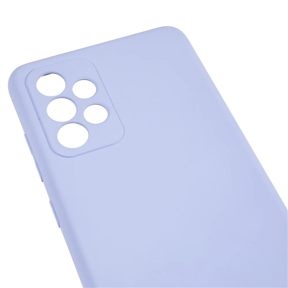 For Samsung Galaxy A32 5G / M32 5G Rubberized Phone Case Fiber Lining Scratch Proof TPU Back Cover - Light Purple - 6