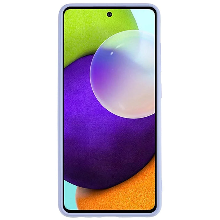 For Samsung Galaxy A52 4G / 5G / A52s 5G Rubberized Phone Case Fiber Lining TPU Back Cover - Light Purple - 2