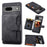 For Google Pixel 8 Kickstand RFID Blocking Phone Wallet Case Anti-drop PU Leather Coated TPU Back Cover - Black - 1
