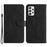 HT05 For Samsung Galaxy A33 5G Cell Phone Wallet Stand Case Imprinted Line Leather Phone Cover - Black - 1