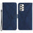 HT05 Phone Flip Case for Samsung Galaxy A53 5G Leather Cover Skin-touch Wallet Shell with Strap - Blue - 1