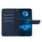 HT05 Phone Flip Case for Samsung Galaxy A53 5G Leather Cover Skin-touch Wallet Shell with Strap - Blue - 2