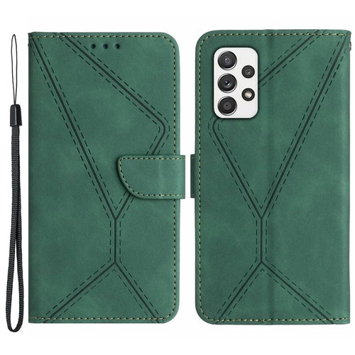 For Samsung Galaxy A23 4G / A23 5G (Global Version) / M23 5G / F23 5G / M13 4G Wallet Phone Case HT05 PU Leather Cover - Green - 1