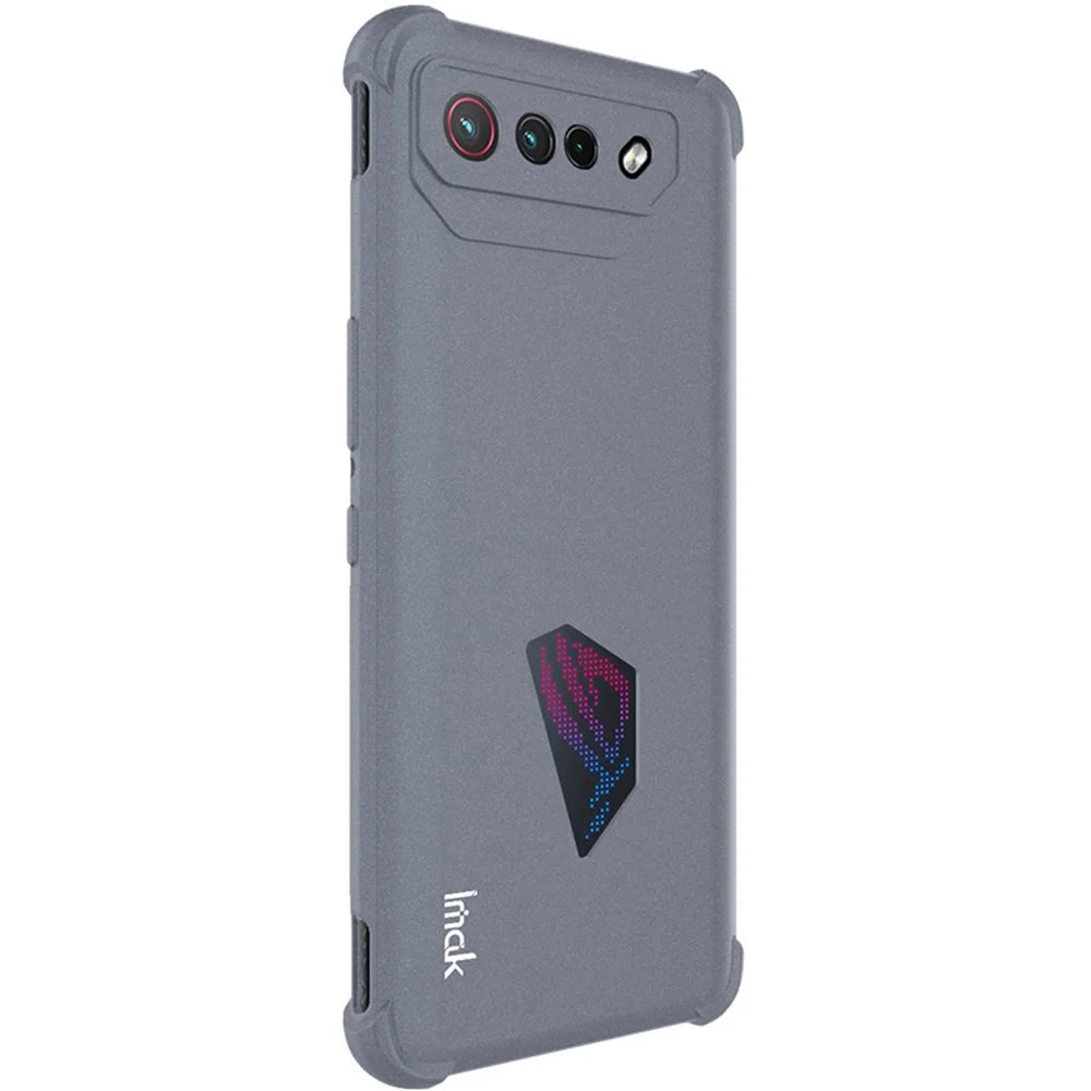 IMAK For Asus ROG Phone 7 5G Matte TPU Phone Case Four Corners Airbag Anti-Scratch Cover - Grey - 4