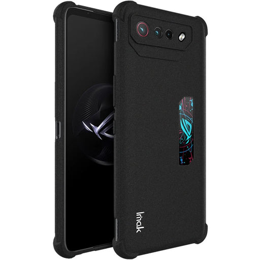 IMAK TPU Phone Case for Asus ROG Phone 7 Pro / Phone 7 Ultimate 5G , Matte Finish Coating Back Protective Cover - Black - 1