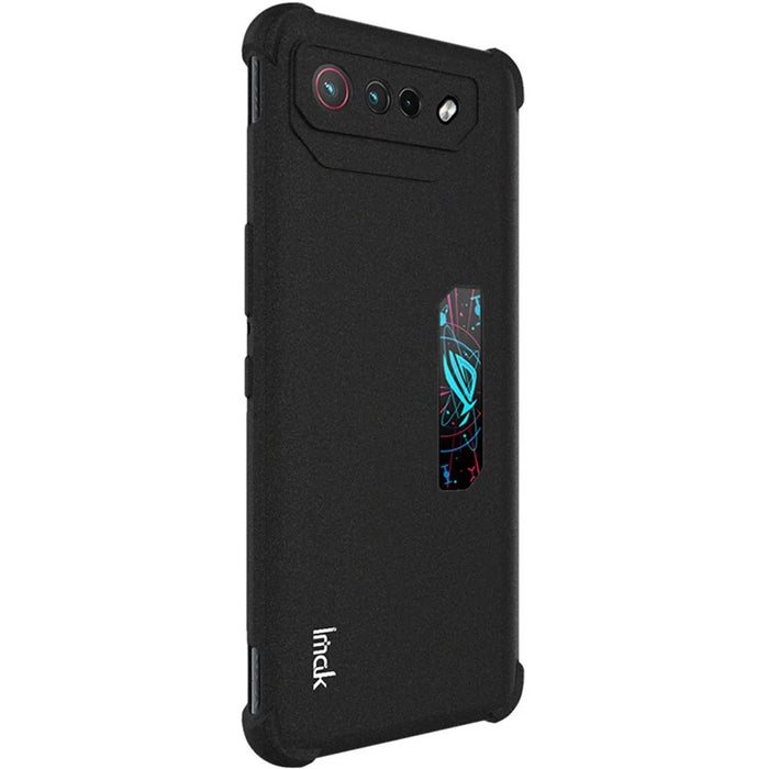 IMAK TPU Phone Case for Asus ROG Phone 7 Pro / Phone 7 Ultimate 5G , Matte Finish Coating Back Protective Cover - Black - 4