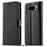 LC.IMEEKE For Google Pixel 8 Pro PU Leather Wallet Phone Case Calf Texture Stand Flip Cover - Black - 1