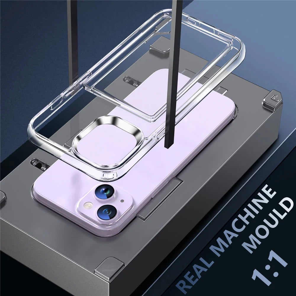 Transparent Phone Case for iPhone 13 , Card Holder TPU + Acrylic Airbag Corner Phone Cover - 6