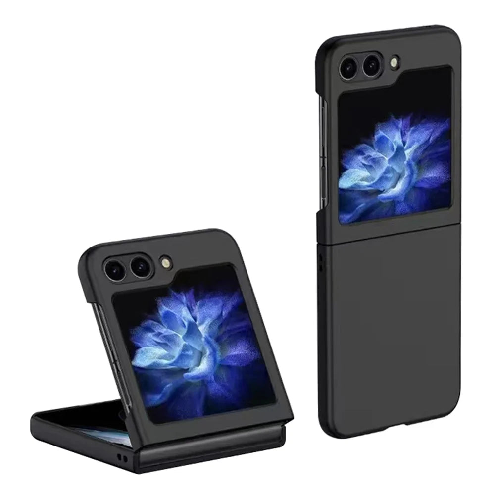 For Samsung Galaxy Z Flip5 5G Slim Hard PC Phone Case Rubberized Shockproof Cover - Black - 1