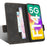 For Samsung Galaxy F14 5G Fall Proof Phone Case Hardware Decor PU Leather Wallet Stand Cover - Black - 2